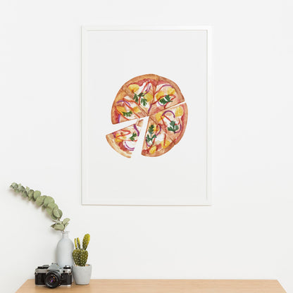 Wes Co Gallery Poster Gourmet Pizza Slice 16 x 20" Home Goods - Coffee  Art Print