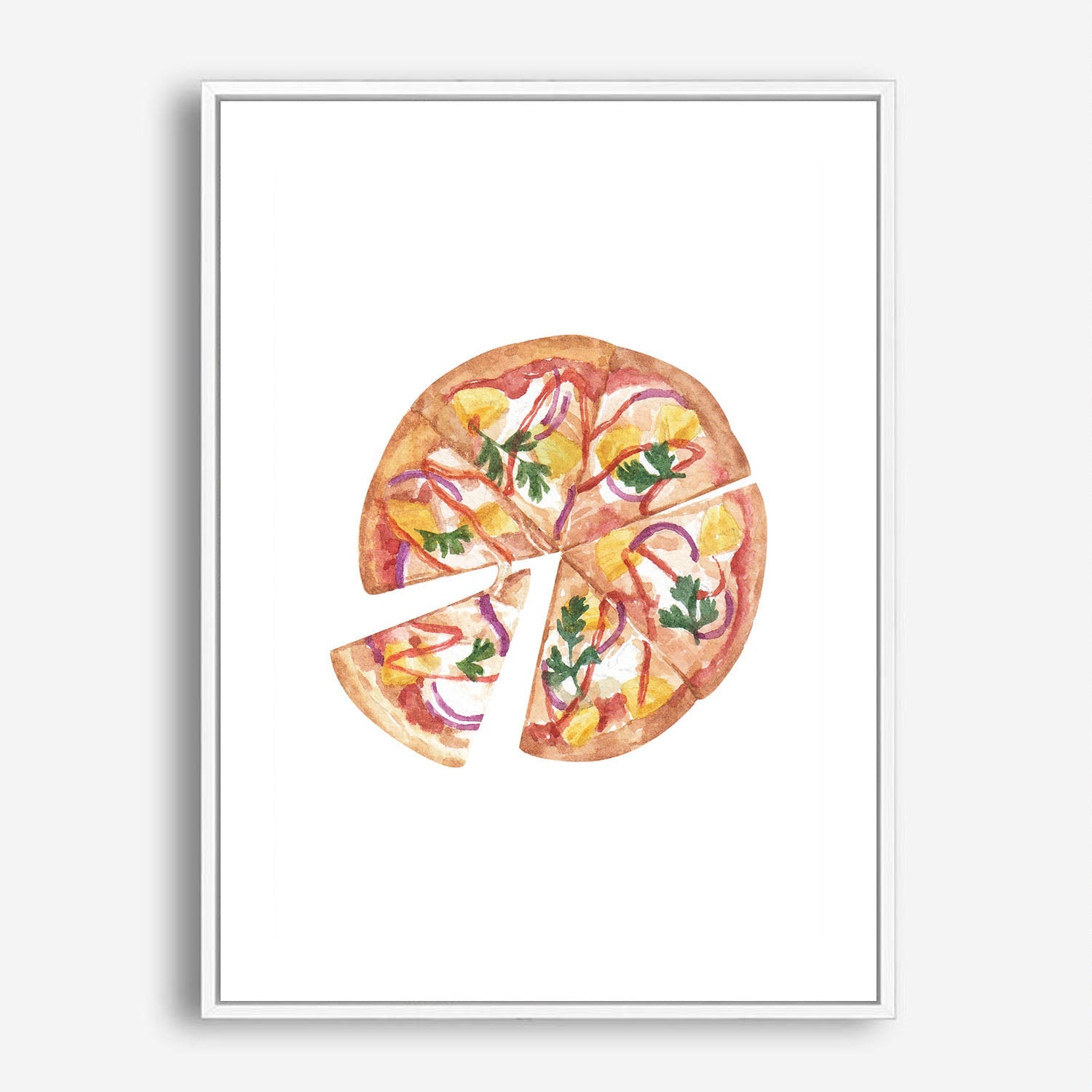 Wes Co Gallery Poster Gourmet Pizza Slice 5 x 7" Home Goods - Coffee  Art Print