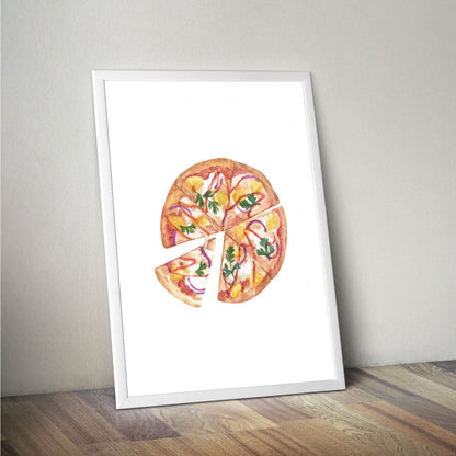 Wes Co Gallery Poster Gourmet Pizza Slice 16 x 20" Home Goods - Coffee  Art Print