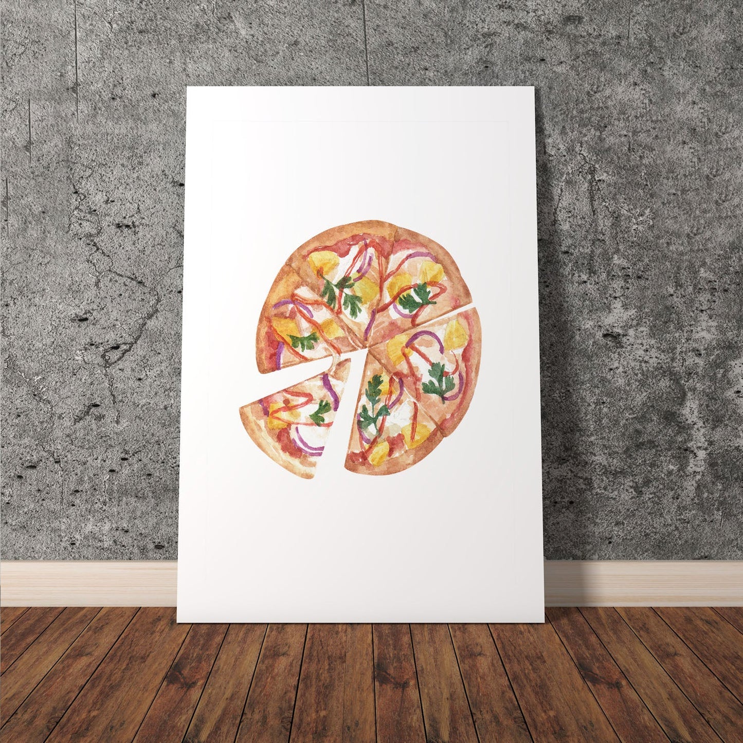 Wes Co Gallery Poster Gourmet Pizza Slice 11 x 17" Home Goods - Coffee  Art Print