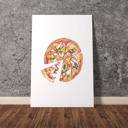 Wes Co Gallery Poster Gourmet Pizza Slice 11 x 17" Home Goods - Coffee  Art Print