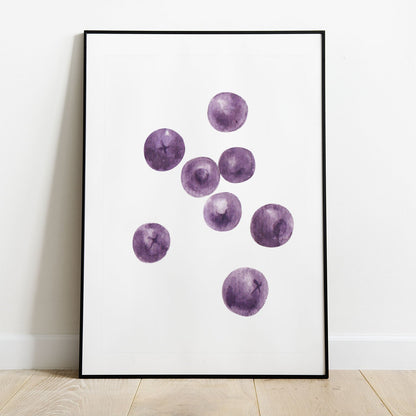 Wes Co Gallery Poster Juicy Blueberry Bliss 8 x 10" Home Goods - Coffee  Art Print