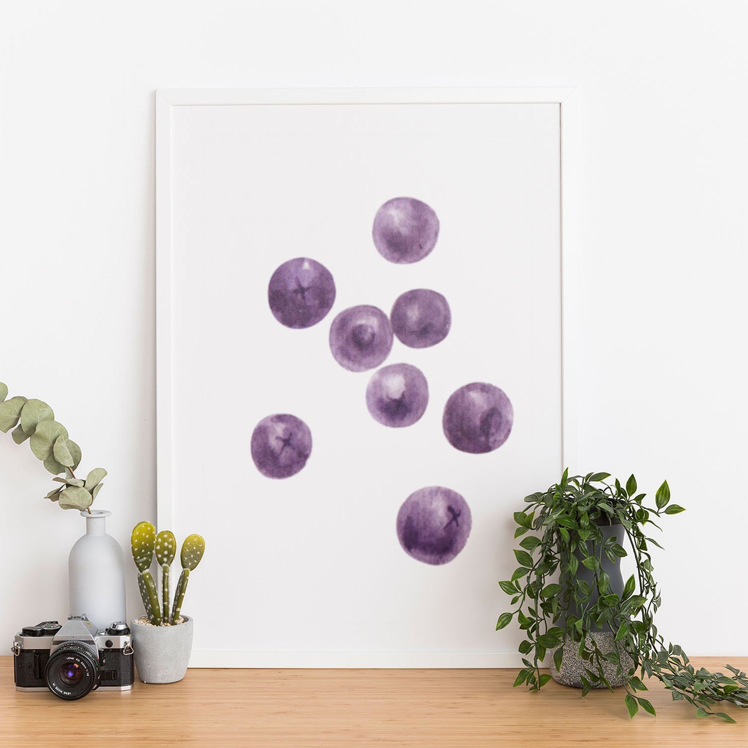 Wes Co Gallery Poster Juicy Blueberry Bliss 12 x 16" Home Goods - Coffee  Art Print