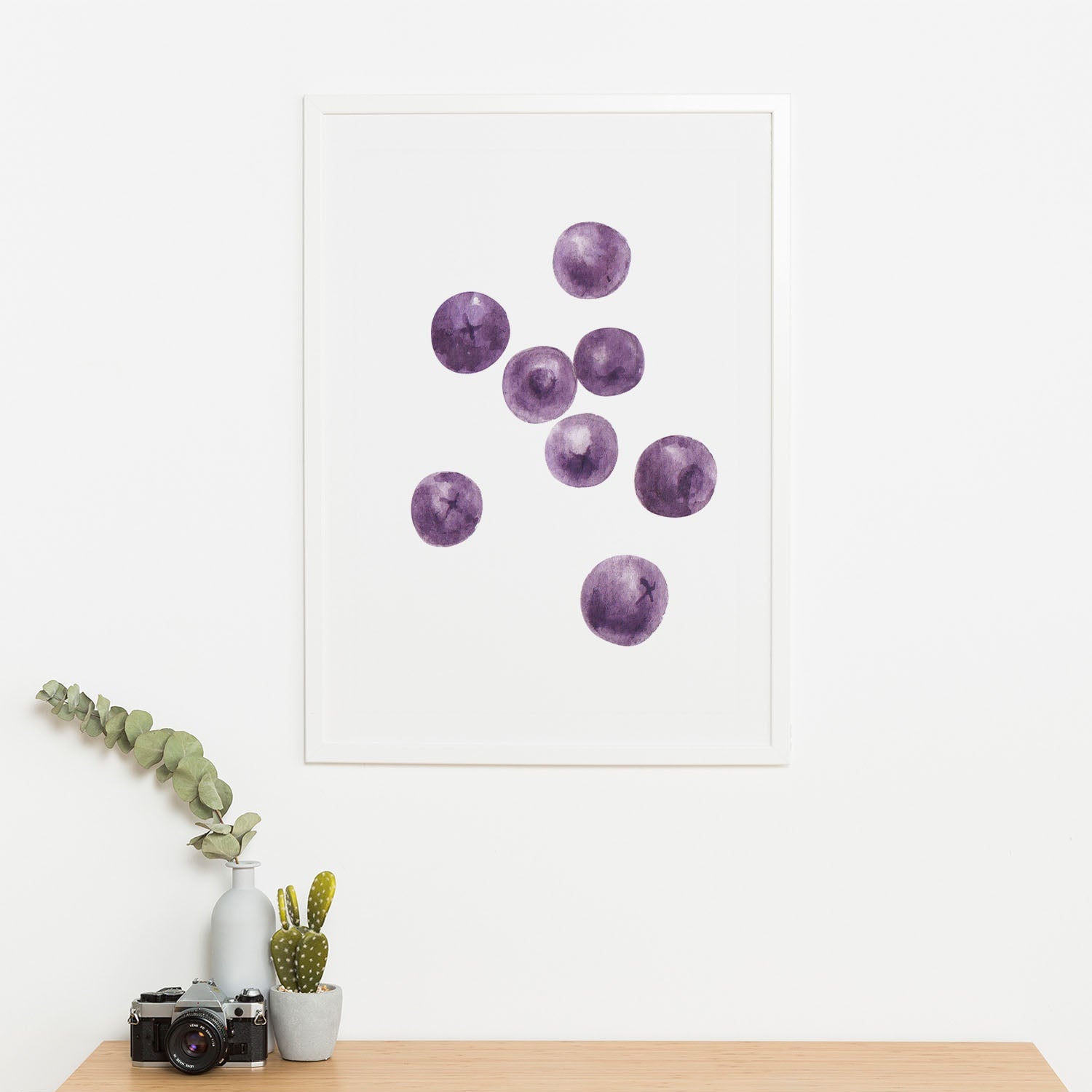 Wes Co Gallery Poster Juicy Blueberry Bliss 16 x 20" Home Goods - Coffee  Art Print