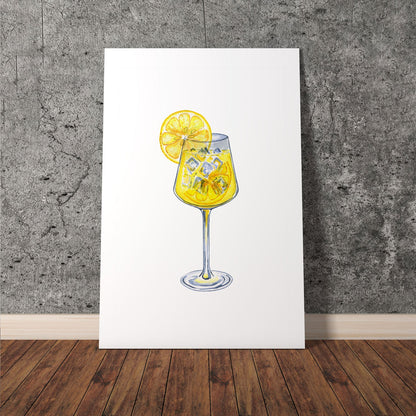 Wes Co Gallery Poster Refreshing Lemon Spritzer 11 x 17" Home Goods - Coffee  Art Print