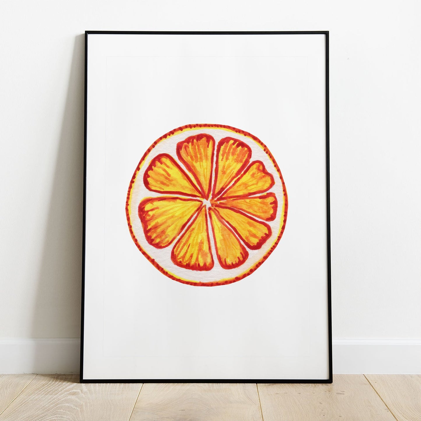 Wes Co Gallery Poster Sunny Citrus Slice 8 x 10" Home Goods - Coffee  Art Print