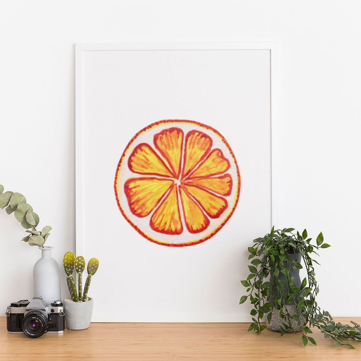 Wes Co Gallery Poster Sunny Citrus Slice 12 x 16" Home Goods - Coffee  Art Print