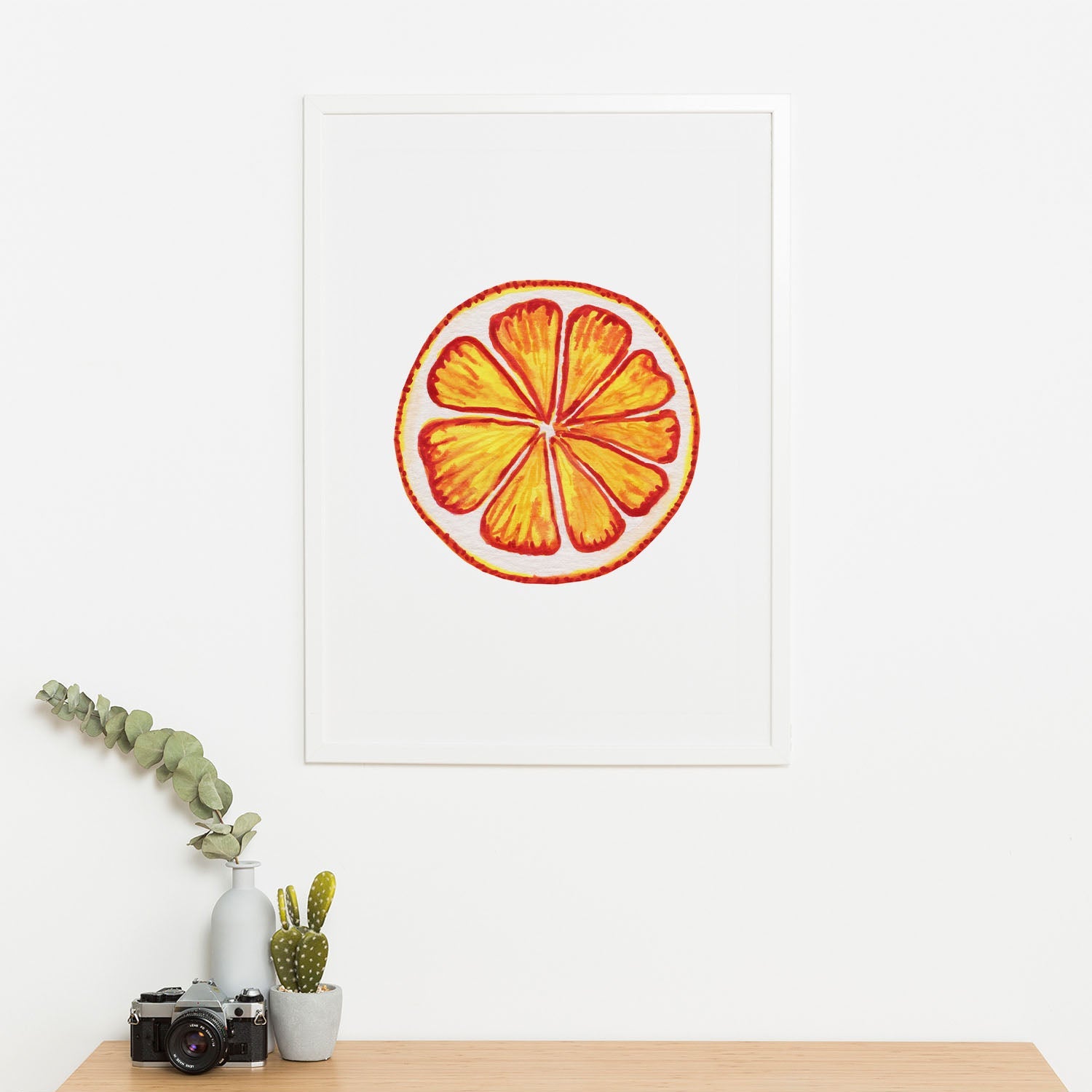 Wes Co Gallery Poster Sunny Citrus Slice 16 x 20" Home Goods - Coffee  Art Print