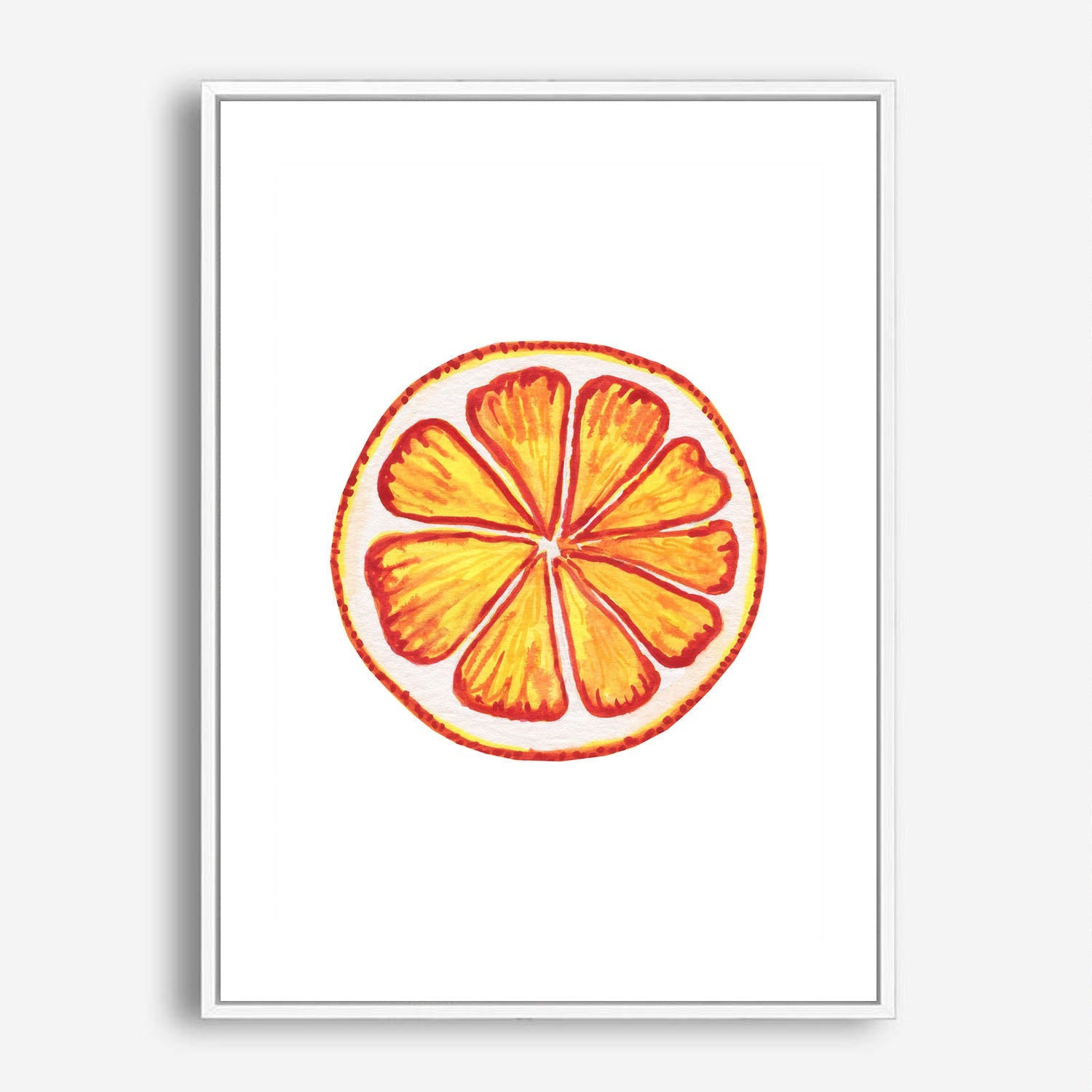 Wes Co Gallery Poster Sunny Citrus Slice 5 x 7" Home Goods - Coffee  Art Print