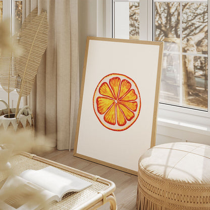 Wes Co Gallery Poster Sunny Citrus Slice 11 x 17" Home Goods - Coffee  Art Print