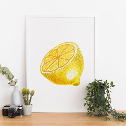 Wes Co Gallery Poster Golden Lemon Delight 12 x 16" Home Goods - Coffee  Art Print