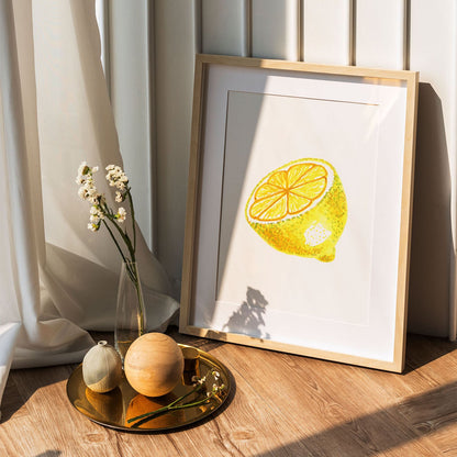 Wes Co Gallery Poster Golden Lemon Delight 5 x 7" Home Goods - Coffee  Art Print