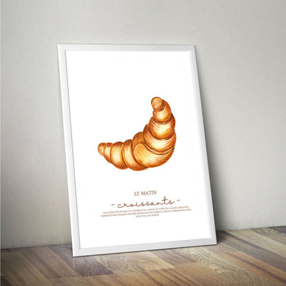 Wes Co Gallery Poster Le Matin Croissant 16 x 20" Home Goods - Coffee  Art Print