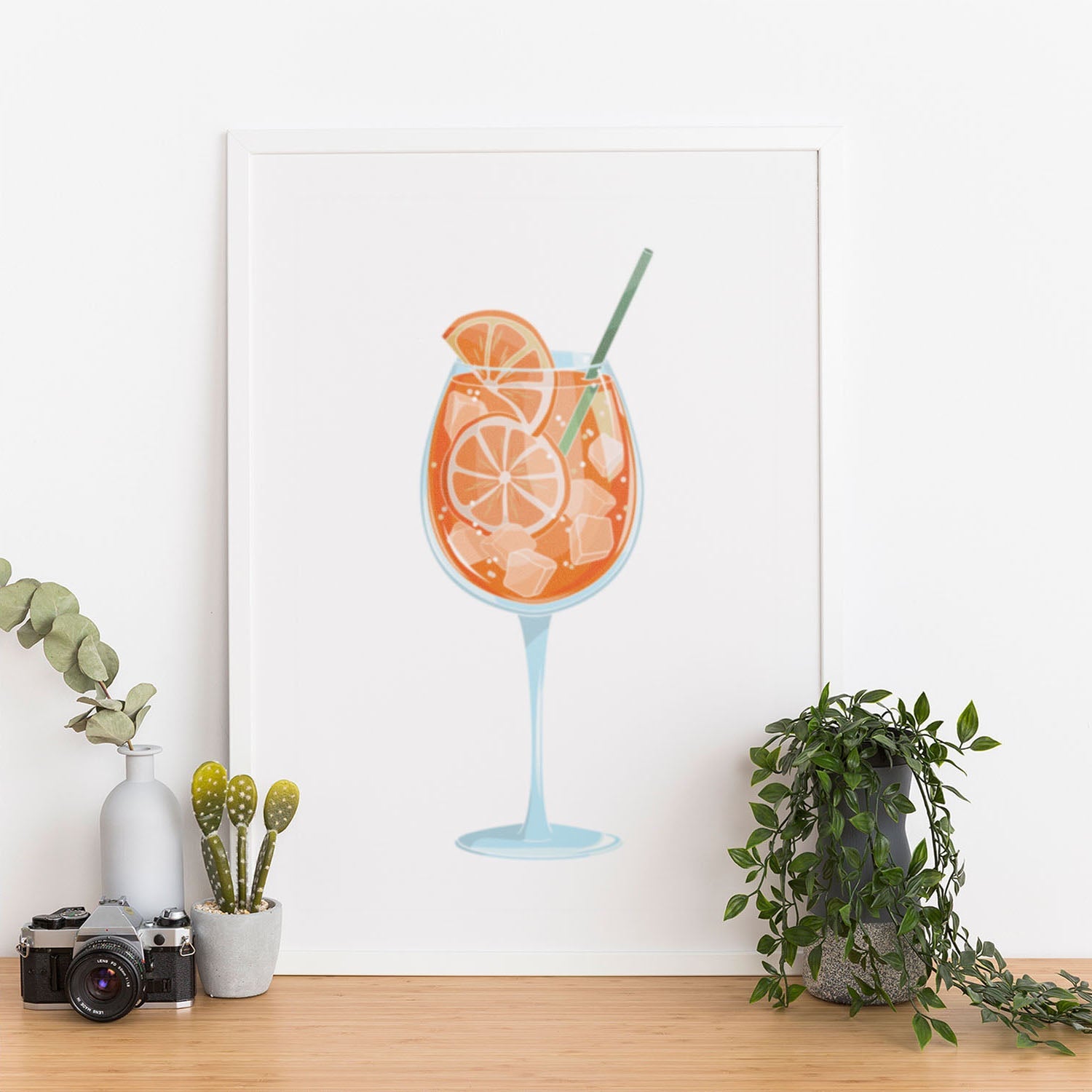 Wes Co Gallery Poster Orange Infusion in a Glass 12 x 16" Home Goods - Coffee  Art Print