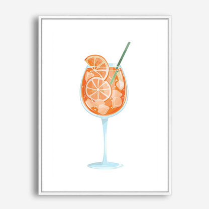 Wes Co Gallery Poster Orange Infusion in a Glass 5 x 7" Home Goods - Coffee  Art Print