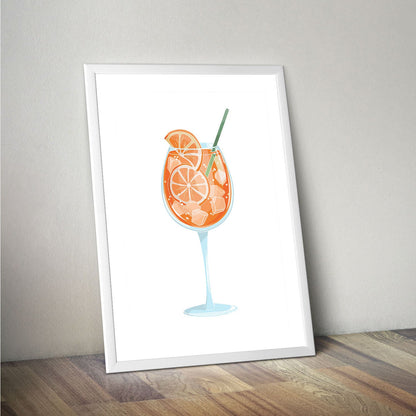 Wes Co Gallery Poster Orange Infusion in a Glass 16 x 20" Home Goods - Coffee  Art Print