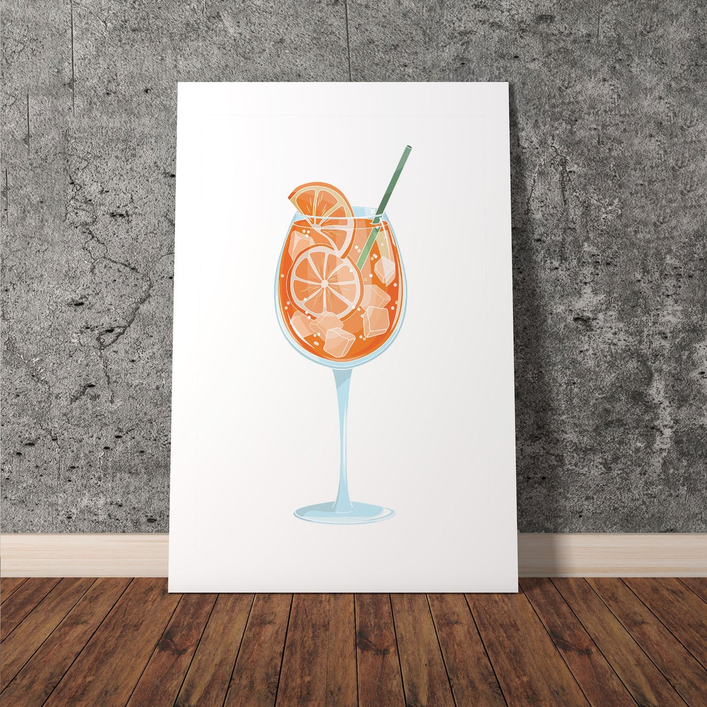 Wes Co Gallery Poster Orange Infusion in a Glass 11 x 17" Home Goods - Coffee  Art Print