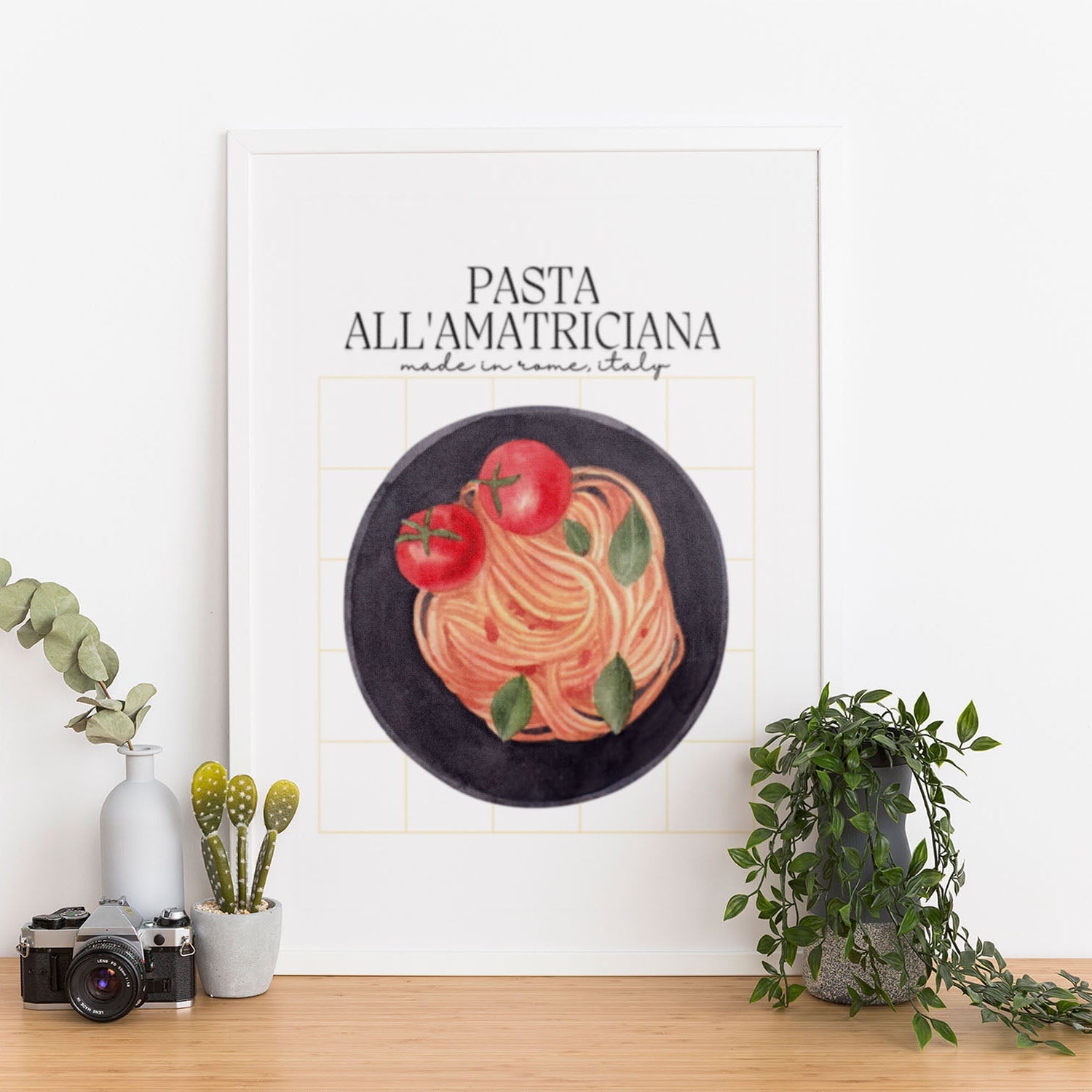 Wes Co Gallery Poster Pasta All'Amatriciana Delight 12 x 16" Home Goods - Coffee  Art Print