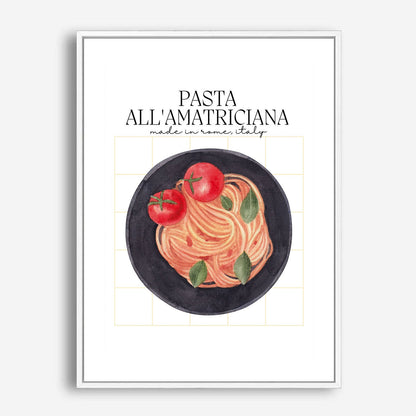 Wes Co Gallery Poster Pasta All'Amatriciana Delight 5 x 7" Home Goods - Coffee  Art Print