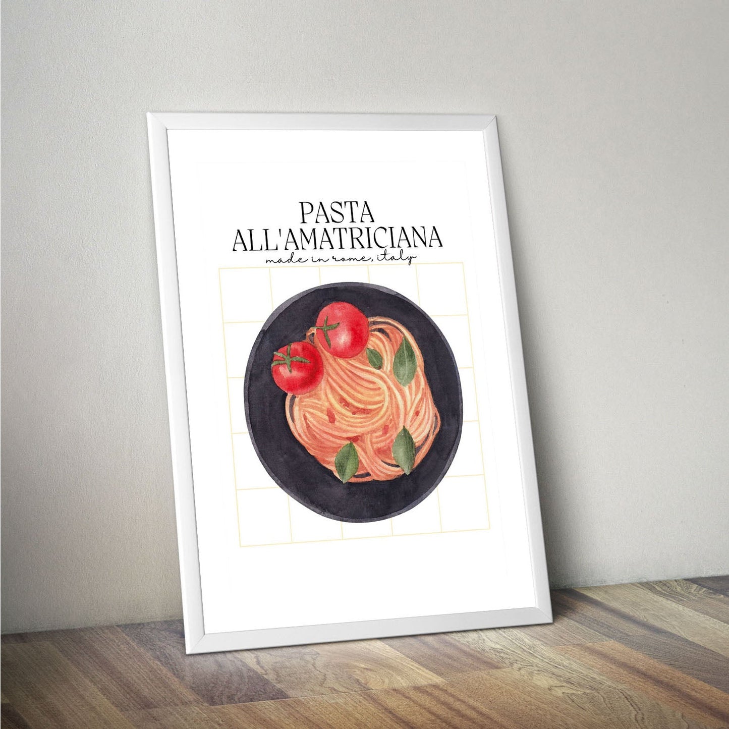 Wes Co Gallery Poster Pasta All'Amatriciana Delight 16 x 20" Home Goods - Coffee  Art Print