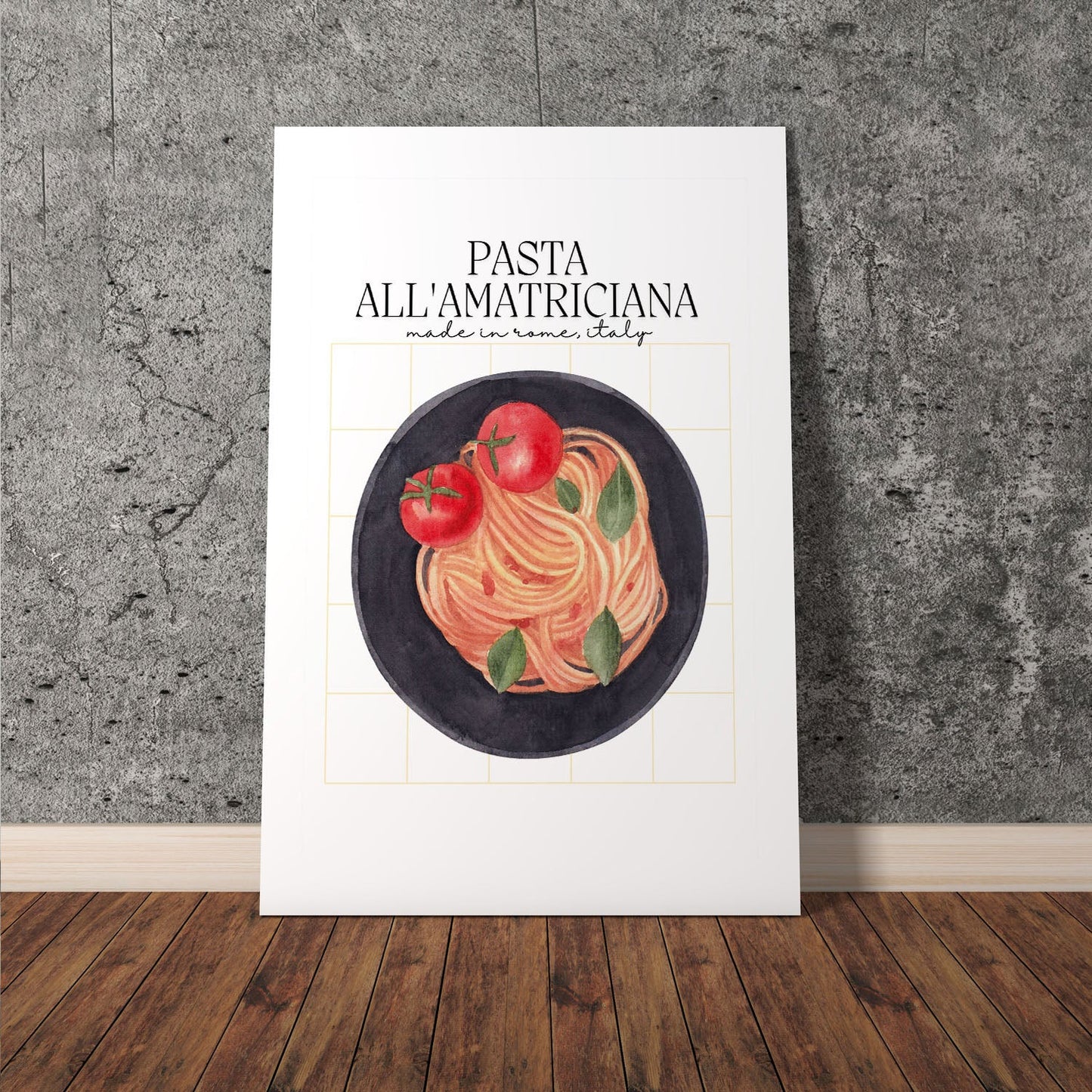 Wes Co Gallery Poster Pasta All'Amatriciana Delight 11 x 17" Home Goods - Coffee  Art Print