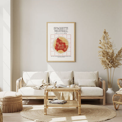 Wes Co Gallery Poster Classic Spaghetti & Meatballs 8 x 10" Home Goods - Coffee  Art Print