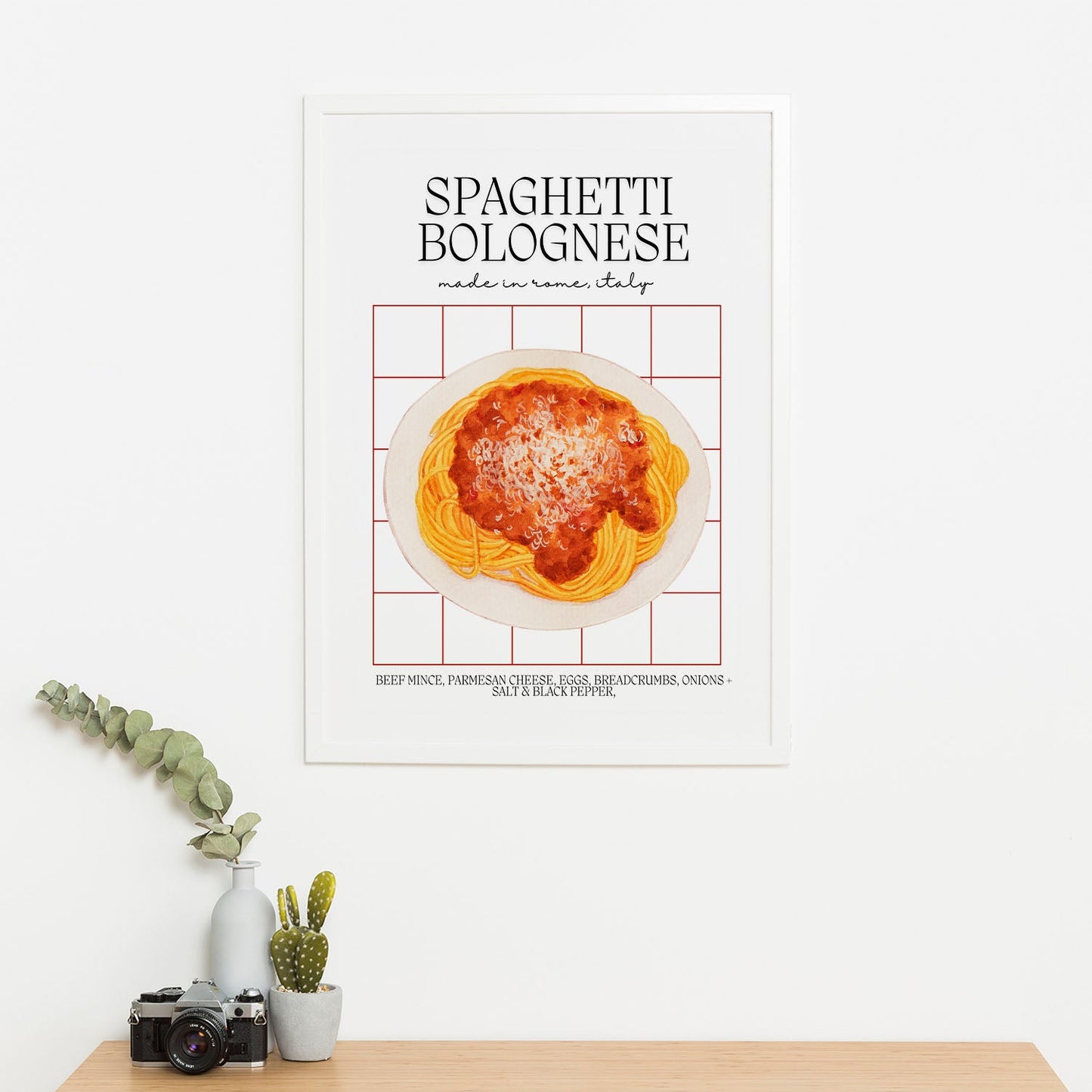 Wes Co Gallery Poster Homemade Spaghetti Bolognese 16 x 20" Home Goods - Coffee  Art Print