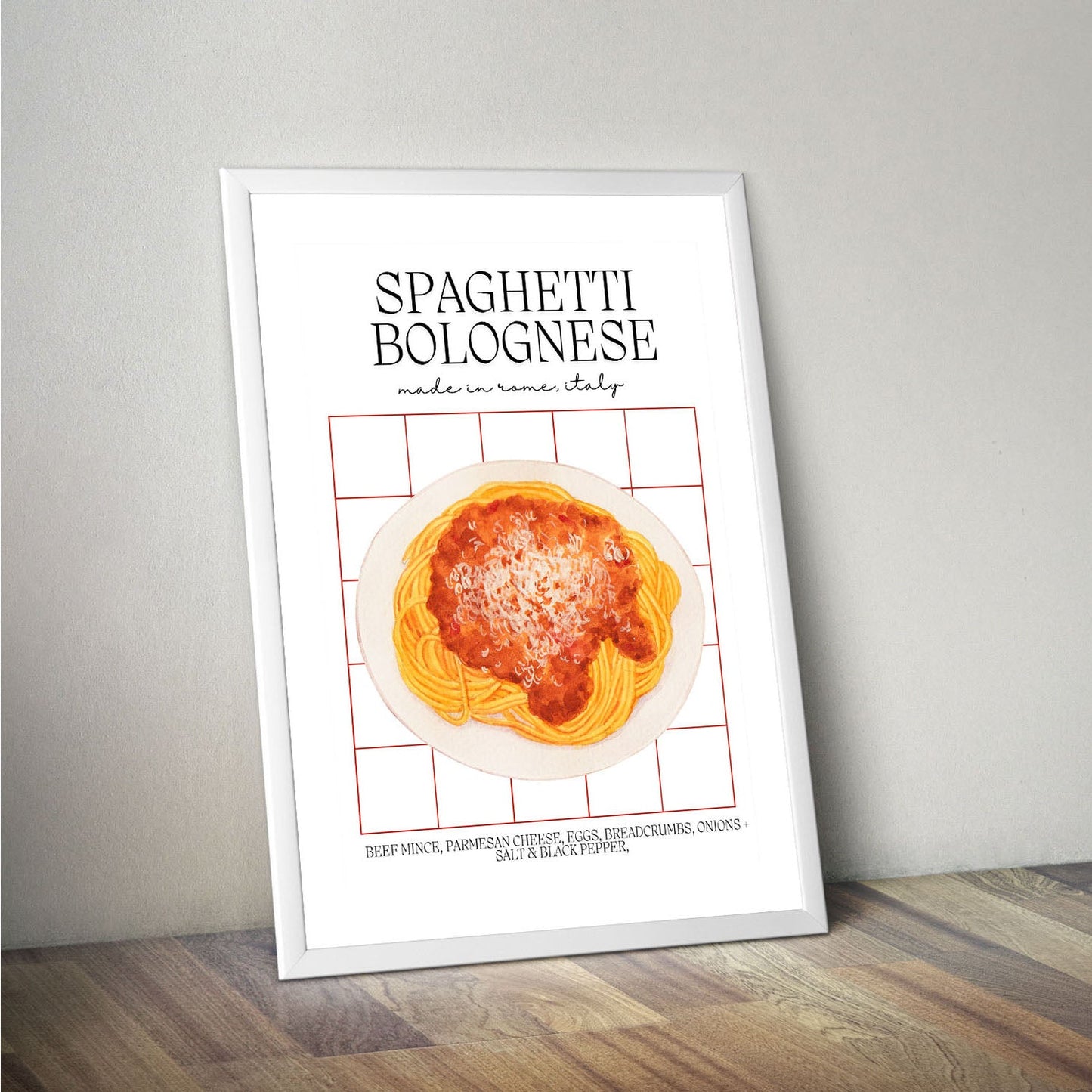 Wes Co Gallery Poster Homemade Spaghetti Bolognese 16 x 20" Home Goods - Coffee  Art Print