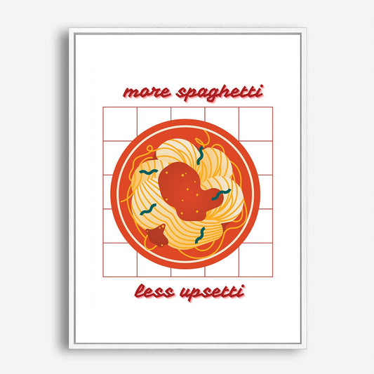 Wes Co Gallery Poster More Spaghetti, Less Upsetti 5 x 7" Home Goods - Coffee  Art Print