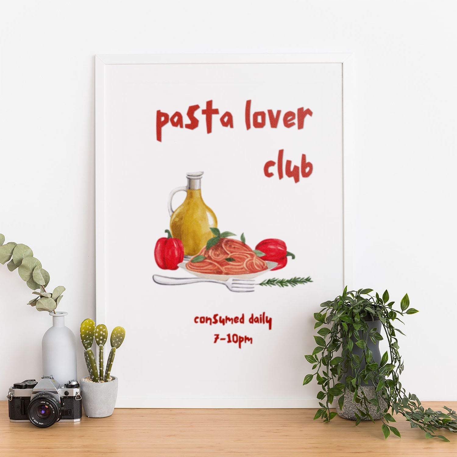 Wes Co Gallery Poster Pasta Lover's Club 12 x 16" Home Goods - Coffee  Art Print