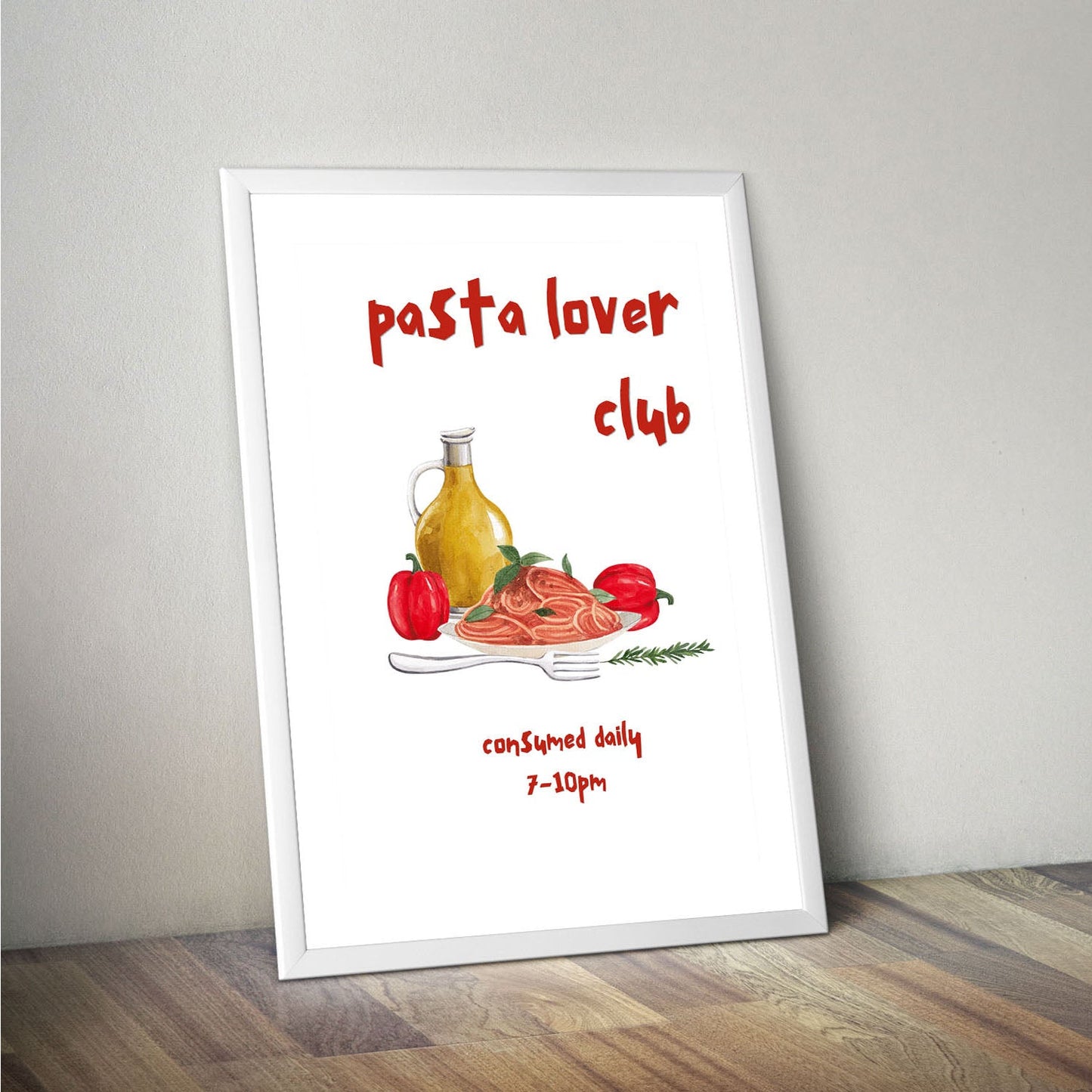 Wes Co Gallery Poster Pasta Lover's Club 16 x 20" Home Goods - Coffee  Art Print