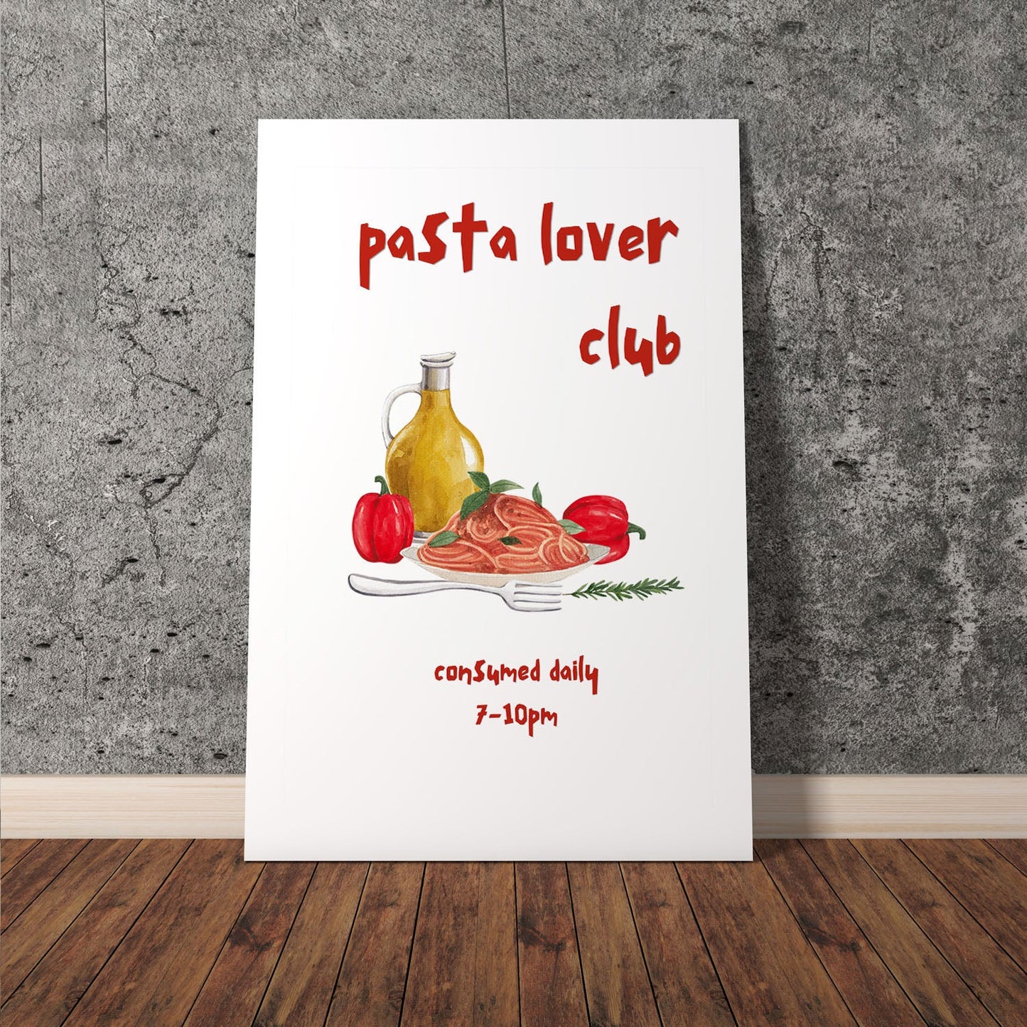 Wes Co Gallery Poster Pasta Lover's Club 11 x 17" Home Goods - Coffee  Art Print