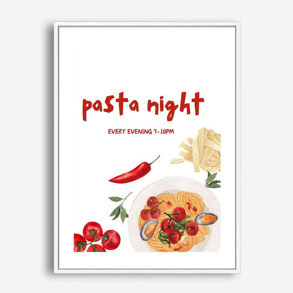 Wes Co Gallery Poster Cozy Pasta Night 5 x 7" Home Goods - Coffee  Art Print