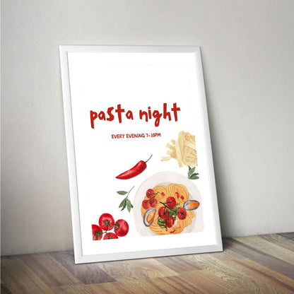 Wes Co Gallery Poster Cozy Pasta Night 16 x 20" Home Goods - Coffee  Art Print