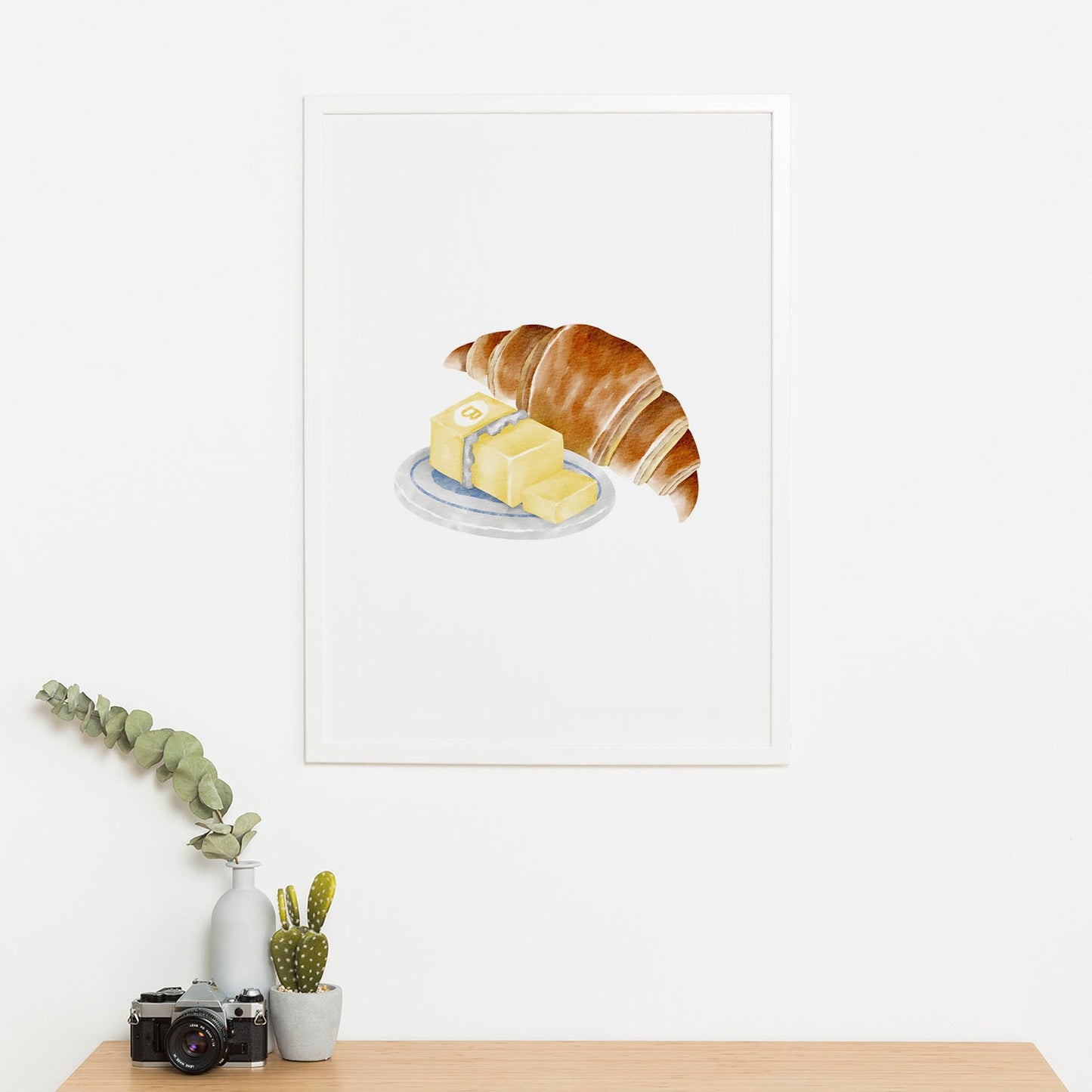 Wes Co Gallery Poster Croissant & Butter Bliss 16 x 20" Home Goods - Coffee  Art Print