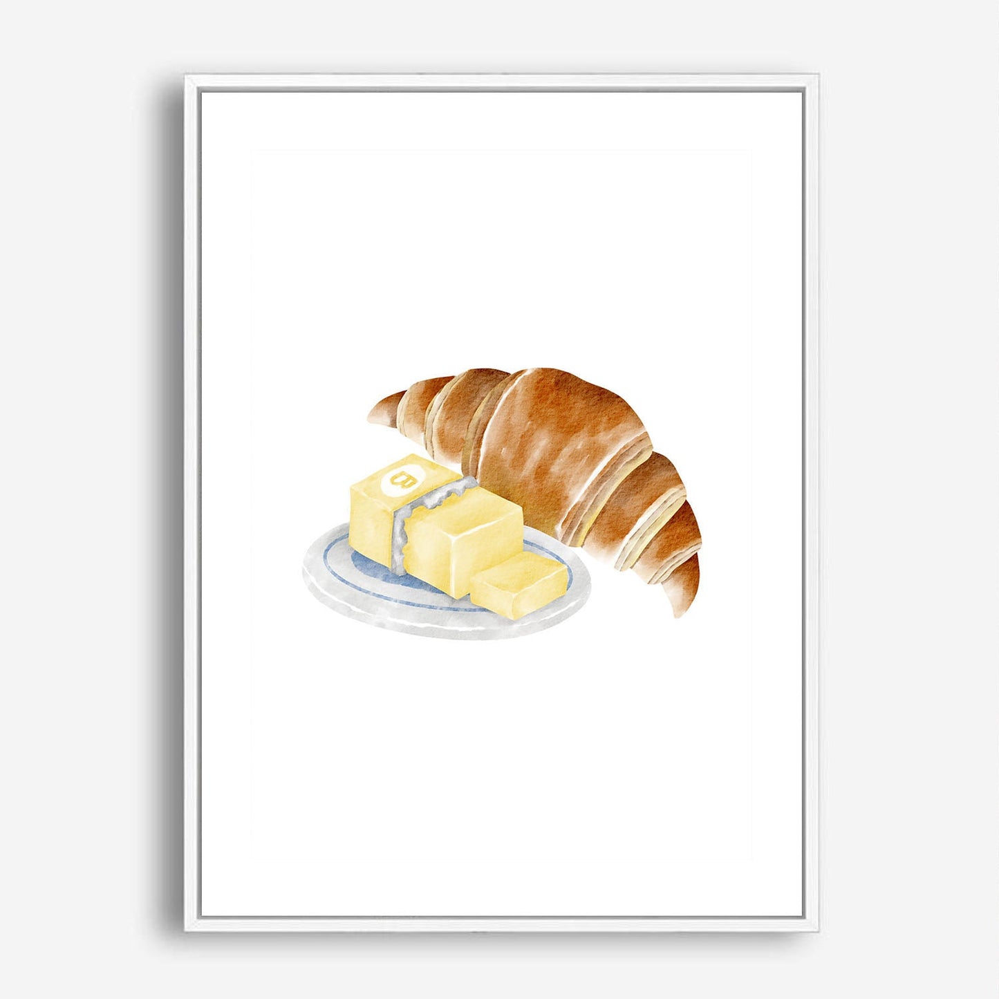 Wes Co Gallery Poster Croissant & Butter Bliss 5 x 7" Home Goods - Coffee  Art Print