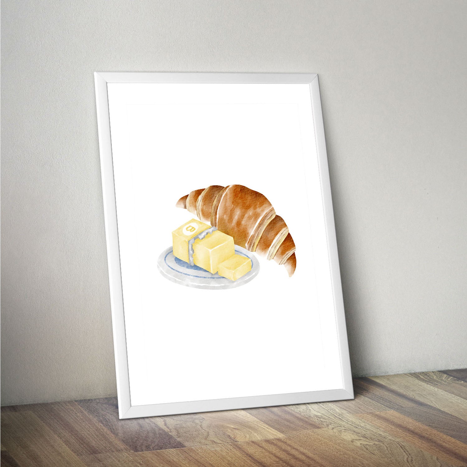 Wes Co Gallery Poster Croissant & Butter Bliss 16 x 20" Home Goods - Coffee  Art Print