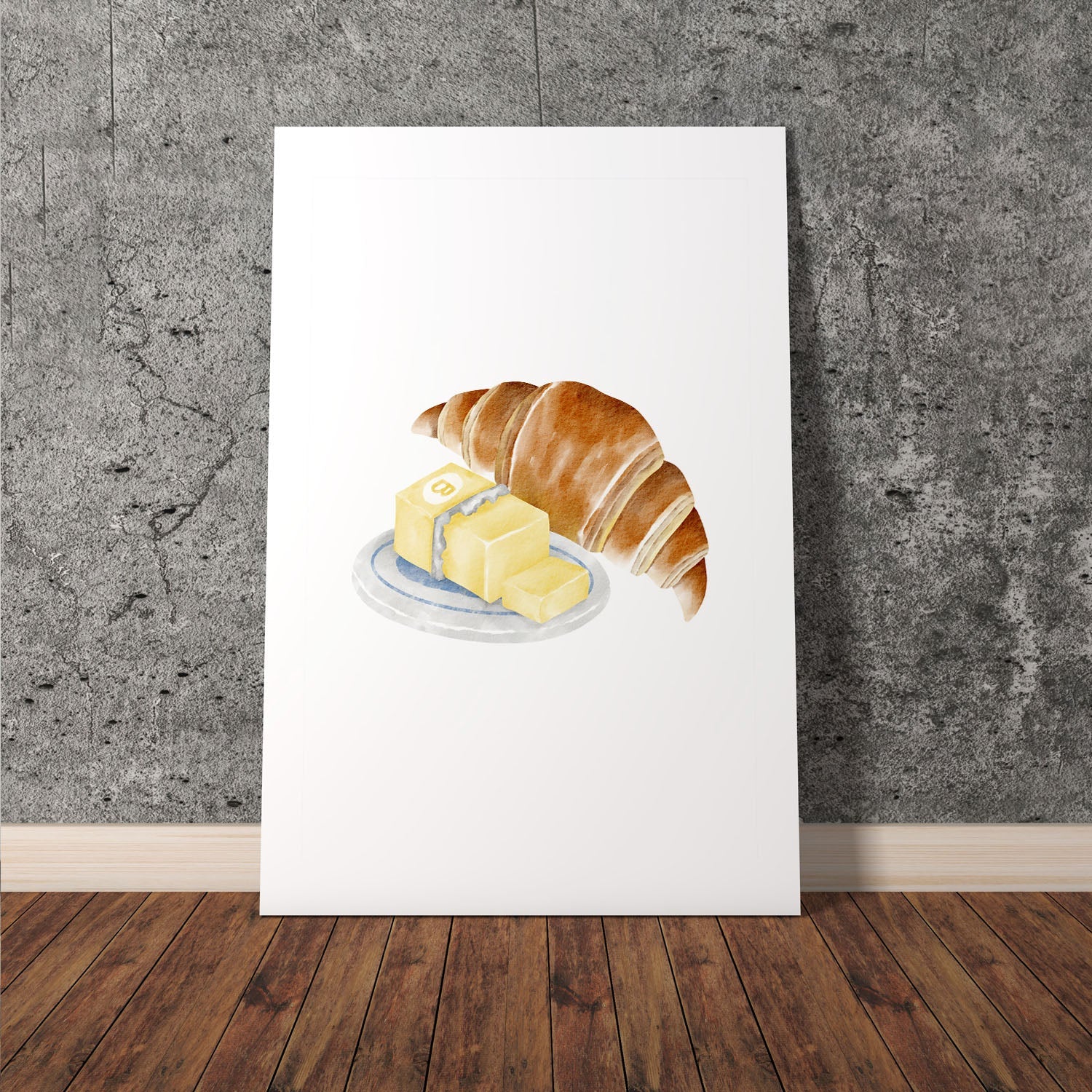 Wes Co Gallery Poster Croissant & Butter Bliss 11 x 17" Home Goods - Coffee  Art Print