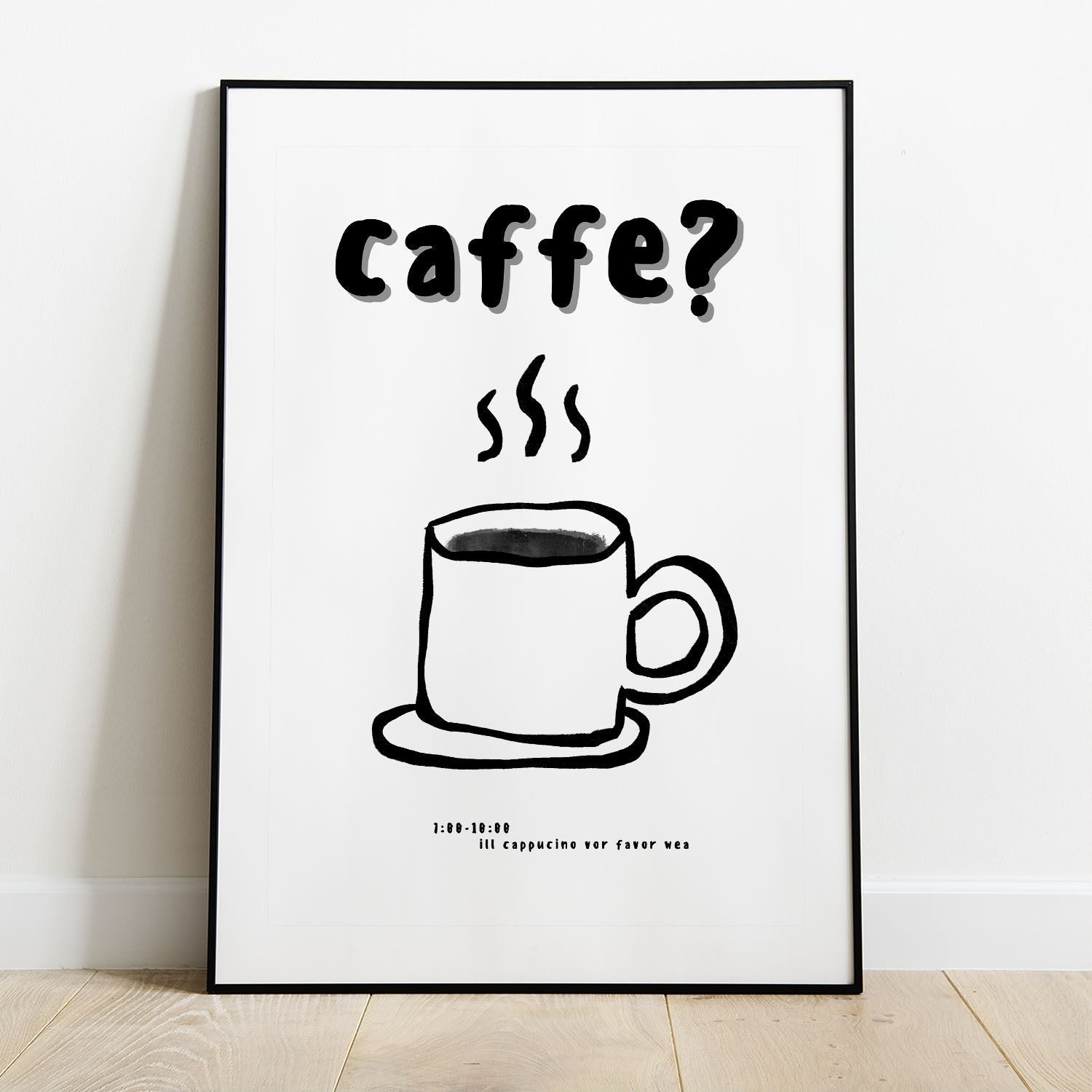 Wes Co Gallery Poster Morning Coffee Call 8 x 10" Home Goods - Coffee  Art Print