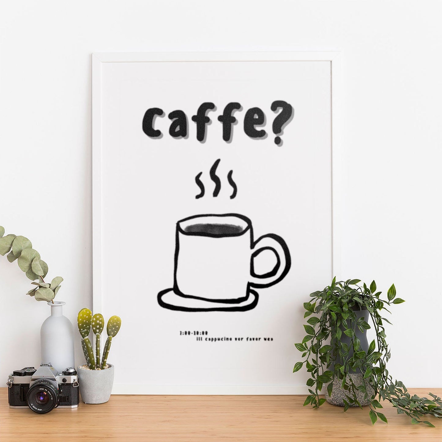 Wes Co Gallery Poster Morning Coffee Call 12 x 16" Home Goods - Coffee  Art Print