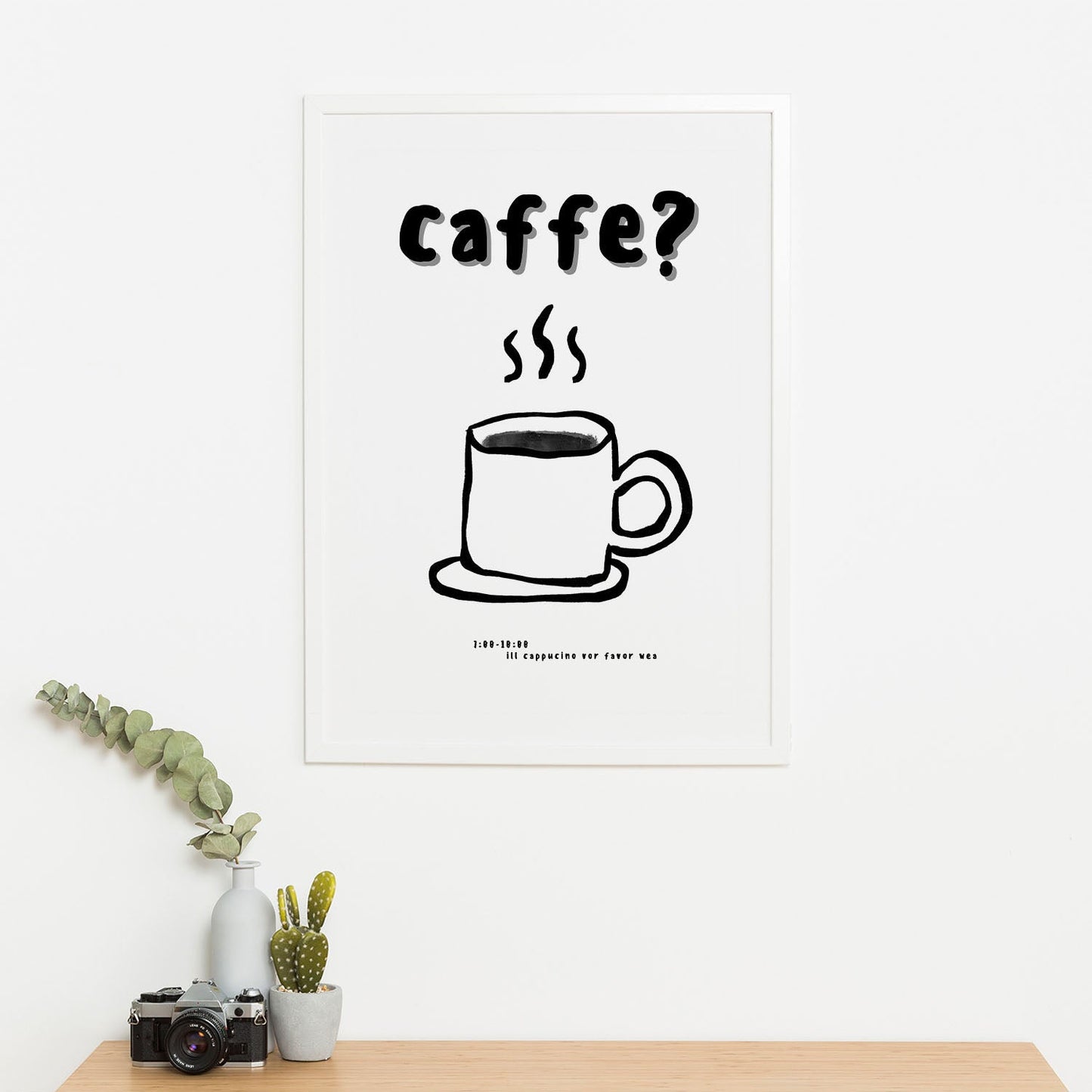 Wes Co Gallery Poster Morning Coffee Call 16 x 20" Home Goods - Coffee  Art Print