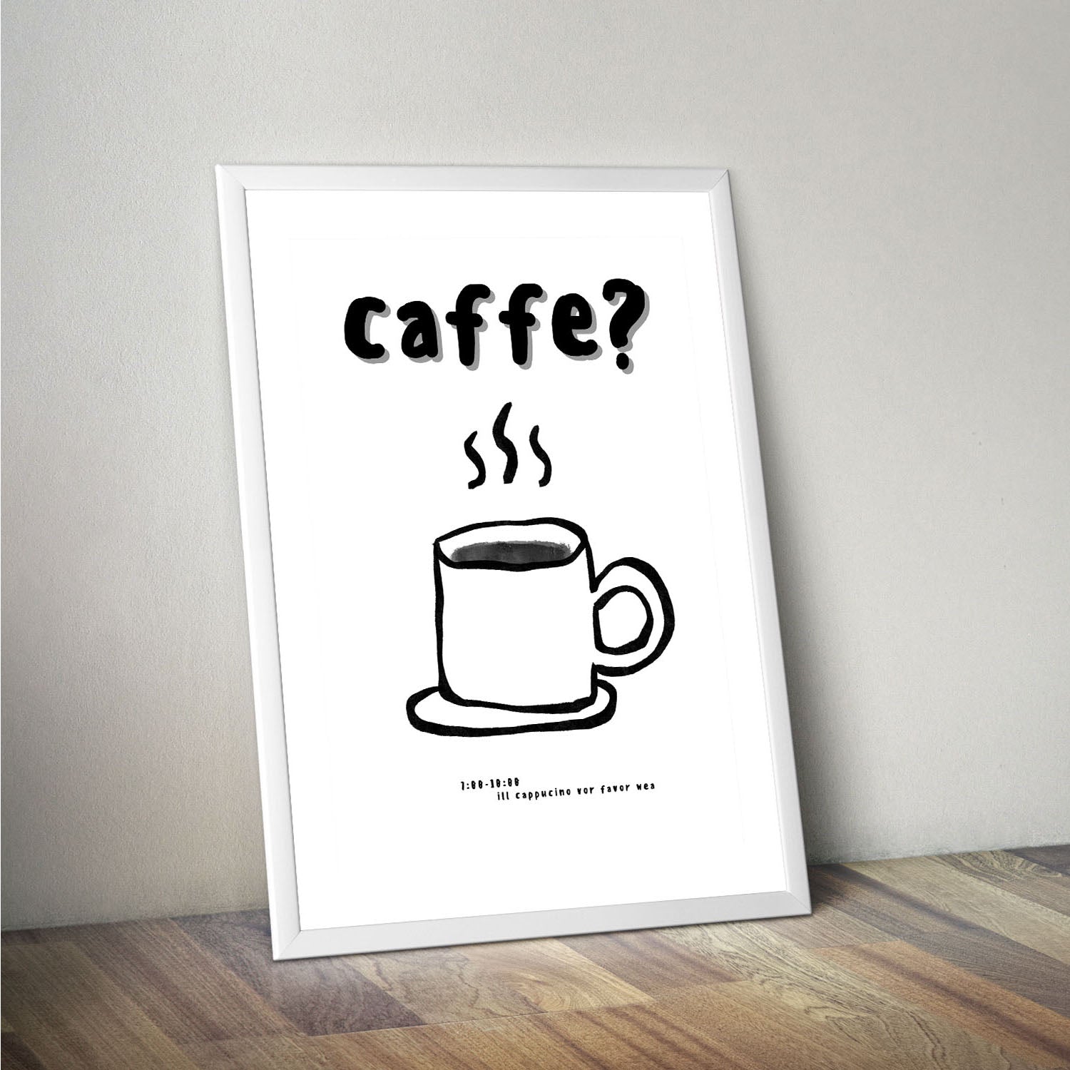 Wes Co Gallery Poster Morning Coffee Call 16 x 20" Home Goods - Coffee  Art Print