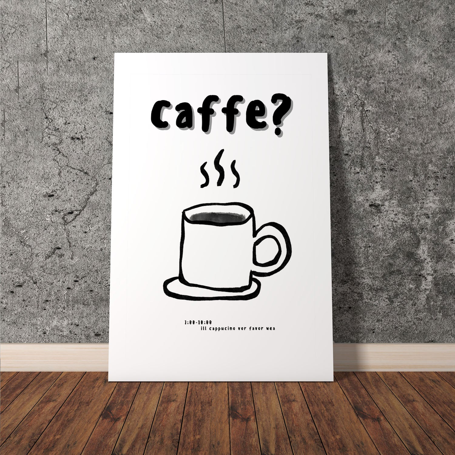 Wes Co Gallery Poster Morning Coffee Call 11 x 17" Home Goods - Coffee  Art Print