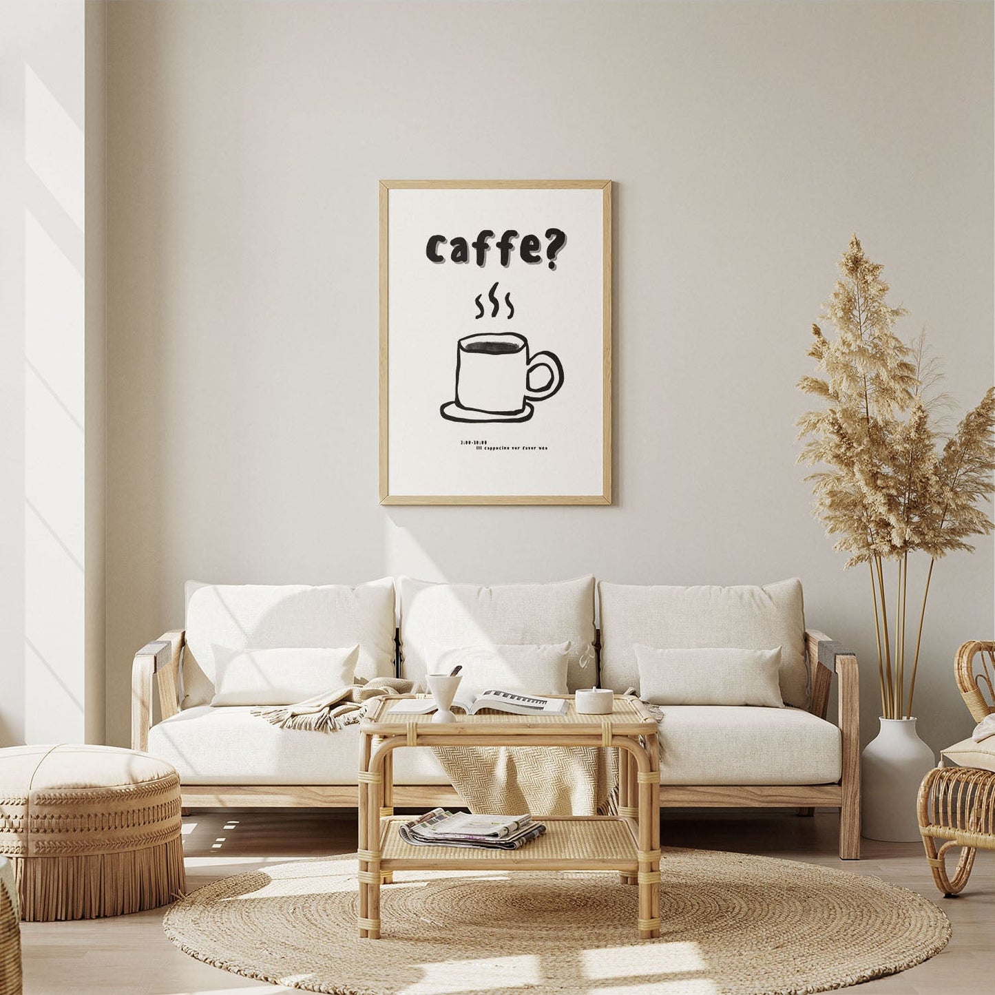 Wes Co Gallery Poster Morning Coffee Call 8 x 10" Home Goods - Coffee  Art Print