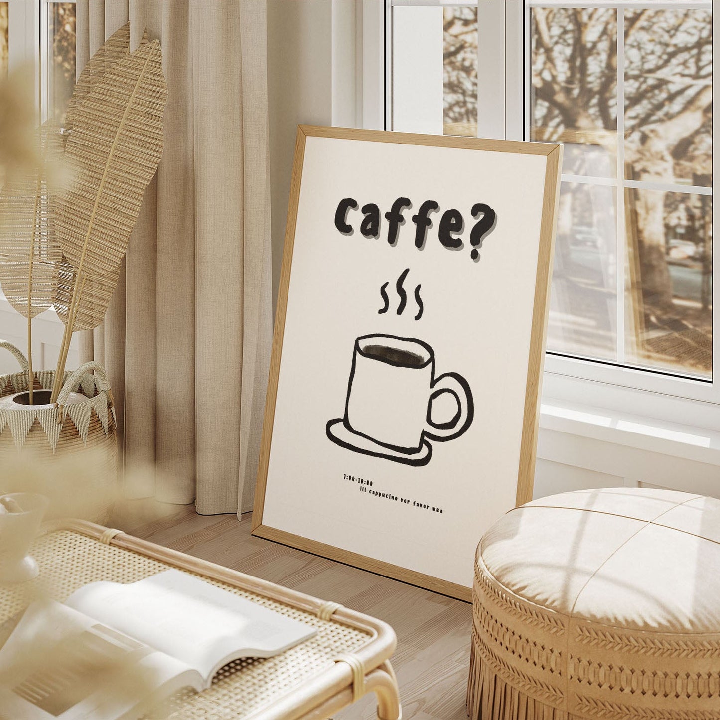 Wes Co Gallery Poster Morning Coffee Call 11 x 17" Home Goods - Coffee  Art Print