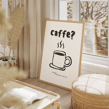 Wes Co Gallery Poster Morning Coffee Call 11 x 17" Home Goods - Coffee  Art Print