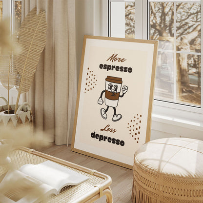 Wes Co Gallery Poster Espresso Energy 11 x 17" Home Goods - Coffee  Art Print