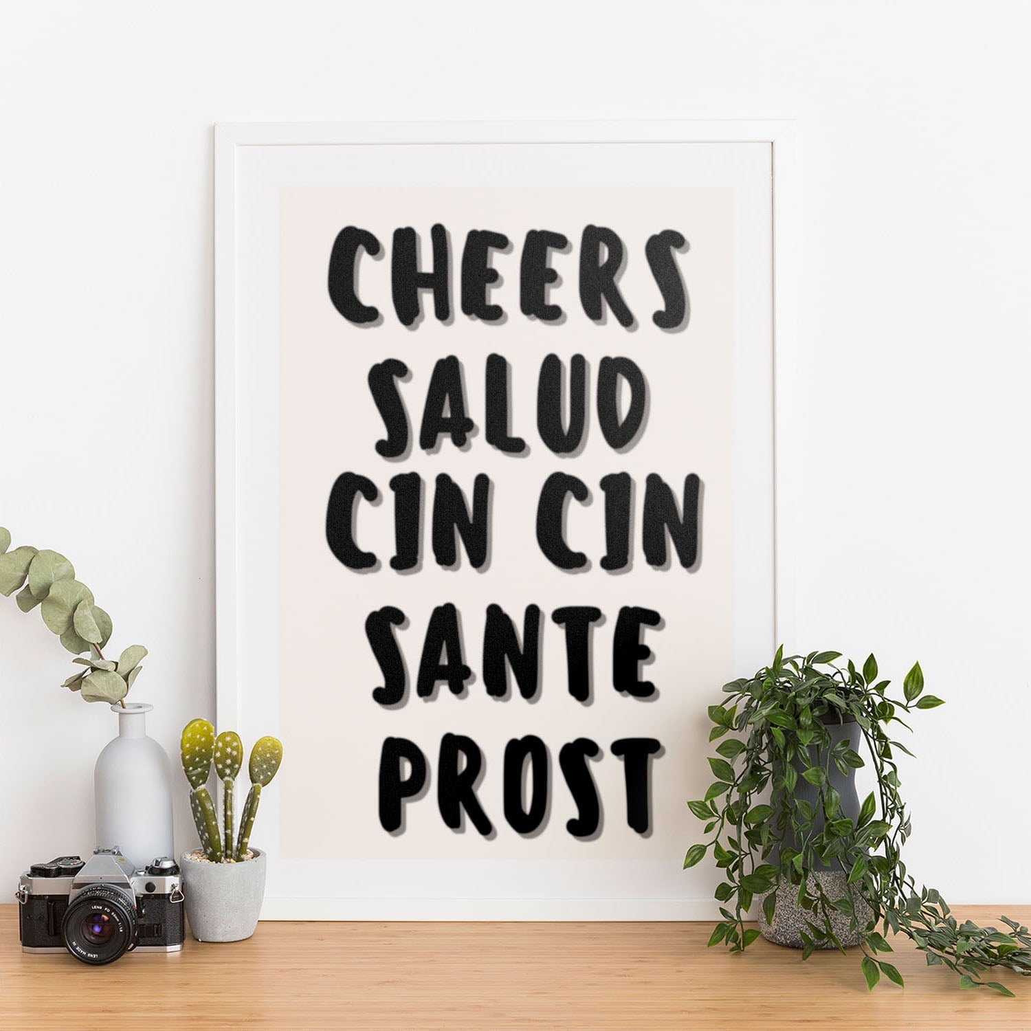 Wes Co Gallery Poster Global Cheers 12 x 16" Home Goods - Coffee  Art Print