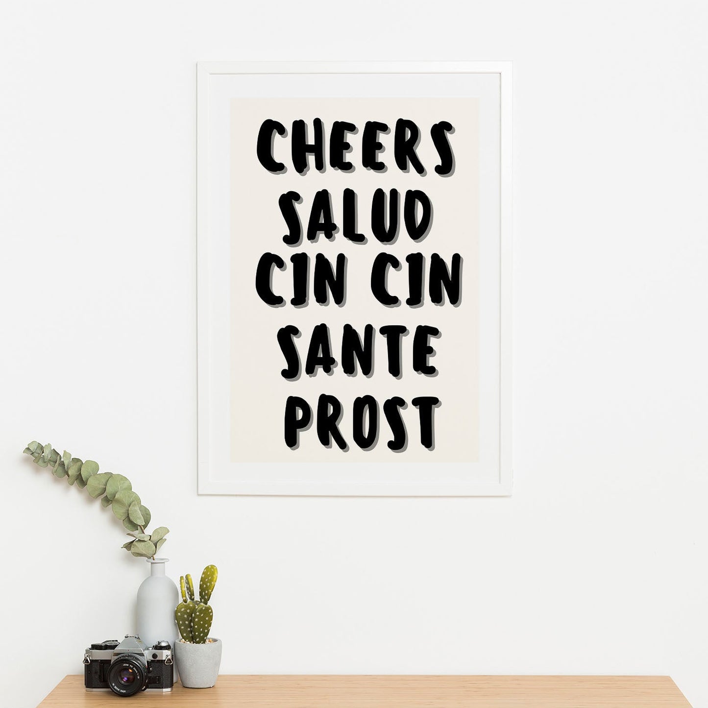 Wes Co Gallery Poster Global Cheers 16 x 20" Home Goods - Coffee  Art Print