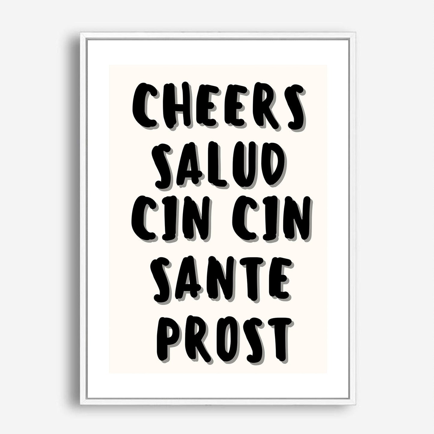 Wes Co Gallery Poster Global Cheers 5 x 7" Home Goods - Coffee  Art Print